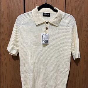 Sweet Hat Co. Cream Knit Polo Shirt